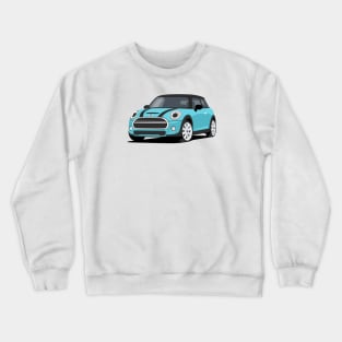 Car sport  mini retro aqua Crewneck Sweatshirt